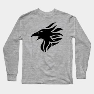 Hawk Icon in Black Long Sleeve T-Shirt